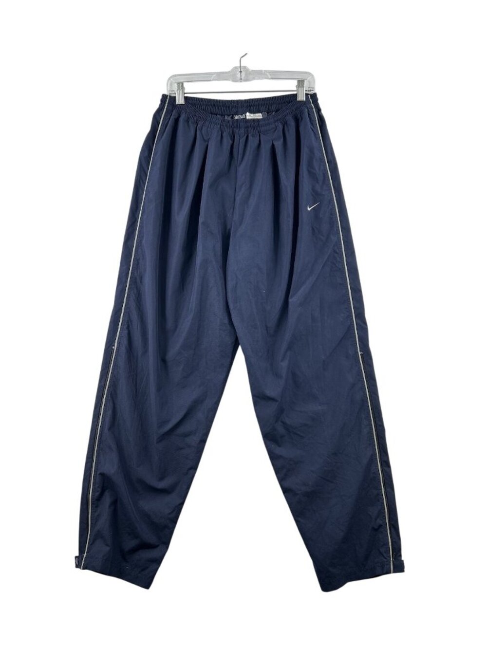 Vintage Nike Golf Track Pant Mens Large Blue Y2K SilverTag Baggy Lined Ankle Zip